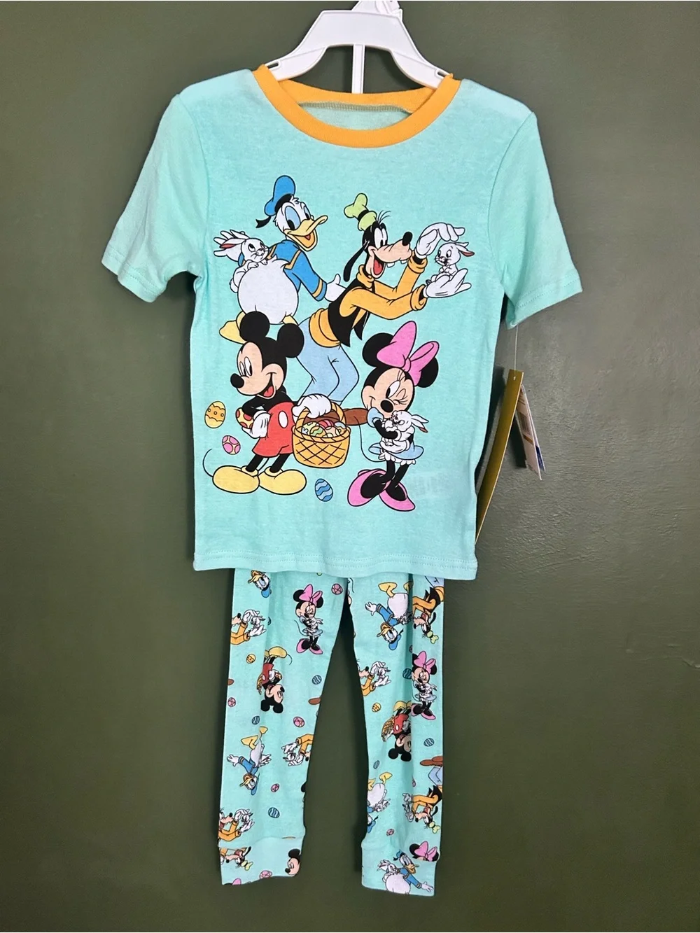 Unisex Kids Size 6 Mickey Mouse Clubhouse Easter Two-piece pajama Set NWT